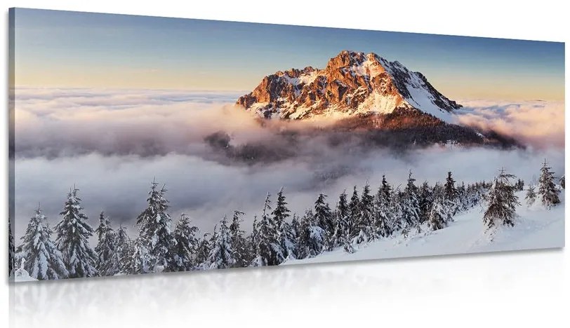 Quadro su tela – Rozsutec sotto una coltre di neve
