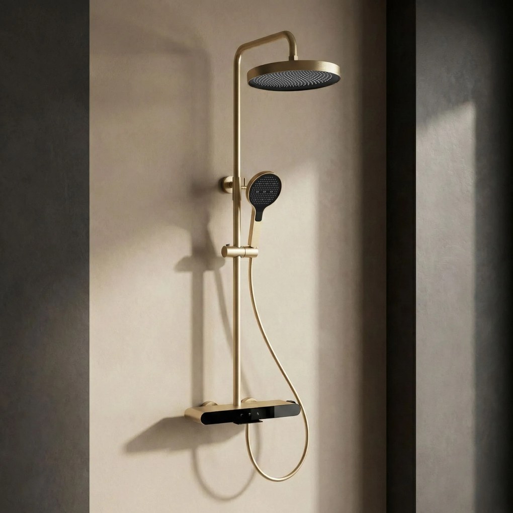 Set doccia REA Farel Brush Gold
