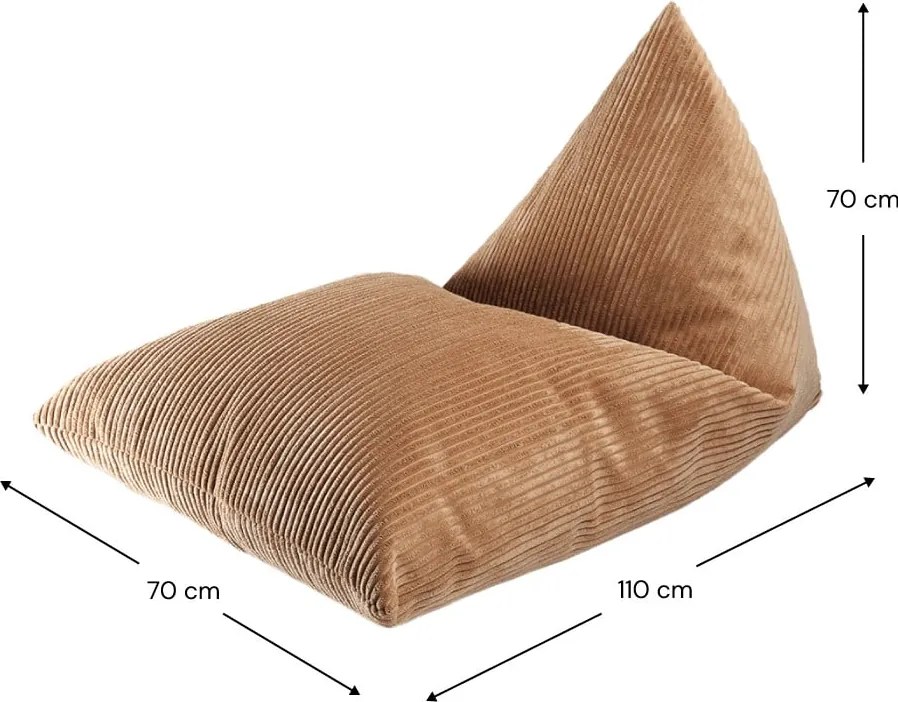 Pouf a sacco per bambini marrone con rivestimento in velluto a coste Big Lounger – Wigiwama