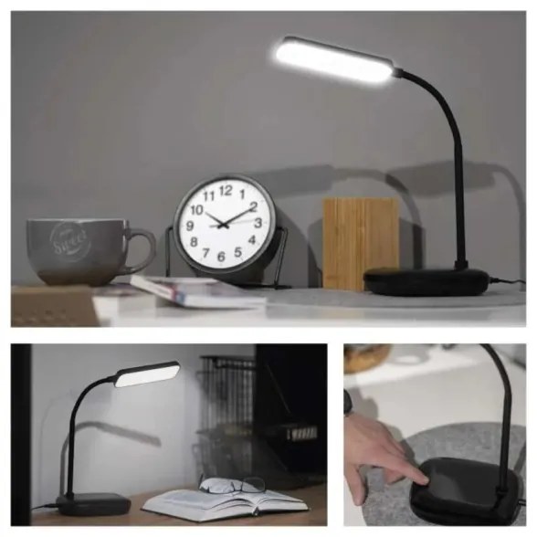 LED Dimmerabile flessibile lampada da tavolo LED/12W/230V 3000K/4000K/6500K nero