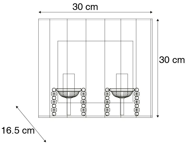 Set di 2 lampade da parete cromate con paralume nero - Ann-Kathrin 2