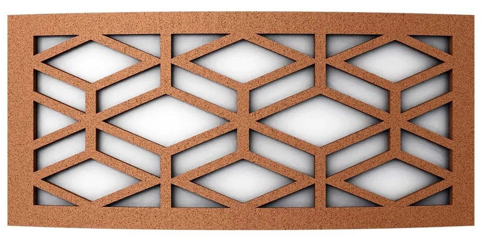 Applique Slim per Esterni con Griglia decorativa IP65 - E27 Corten
