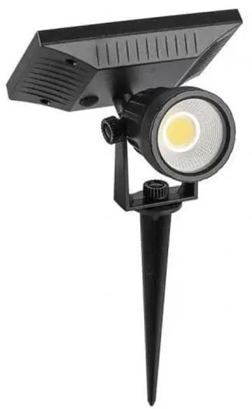 Faretto LED da Giardino con Picchetto Colore Nero Con Pannello Solare 2W 3000K IP65 SKU-6660