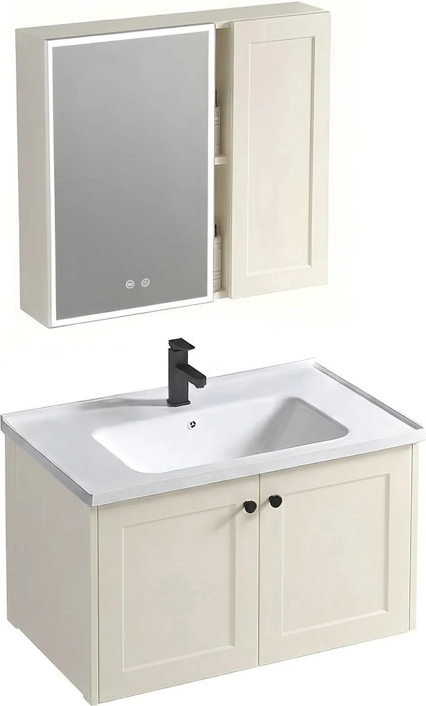 Set di mobili da bagno con lavabo Monti 60cm Creme
