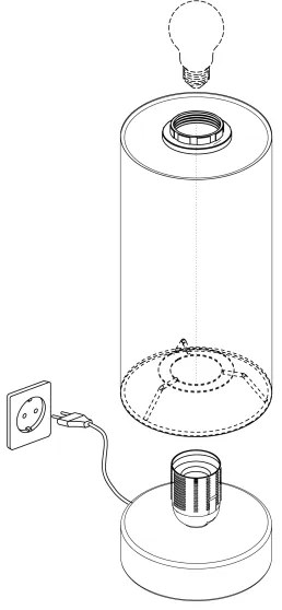 Eglo 95118 - Lampada da tavolo dimmerabile PASTERI 1xE27/40W/230V