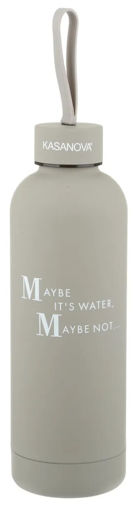 Bottiglia termica 500 ml grigia lettering