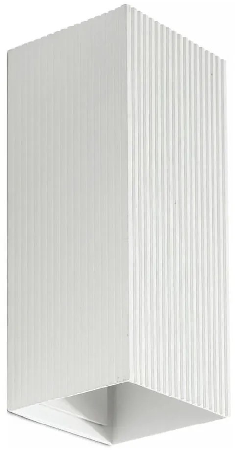 FARO 40565 - Applique SOLE 2xGU10/8W/230V bianco ondulato quadrato