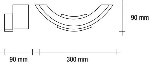 Vivida smile  applique led a mezzaluna  8.5w  4000k