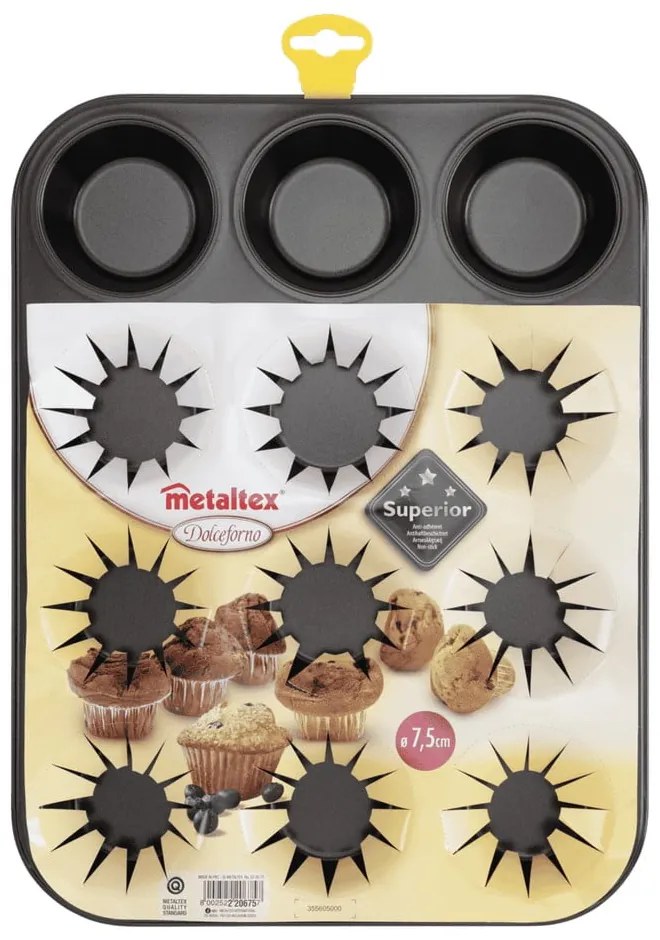 Teglia per 12 muffin , 30 x 30 cm - Metaltex