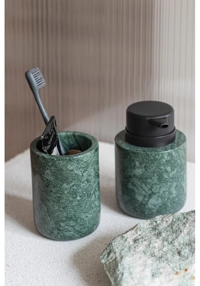 Portaspazzolini in marmo in verde scuro Marble - Mette Ditmer Denmark