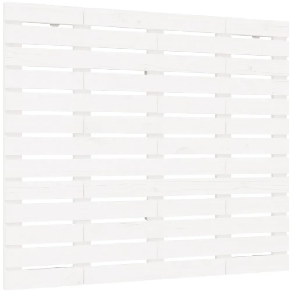 Testiera da parete bianca 146x3x91,5 cm legno massello di pino