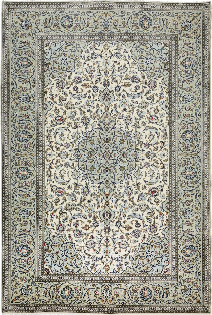 Kashan Tappeto persiano 200x300 Beige (Iran) Annodato A Mano