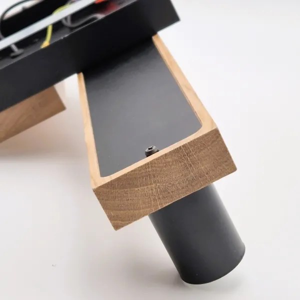 Lampadario a sospensione con filo CORTINA 2xE27/15W/230V + 2xG9/5W/230V nero/quercia