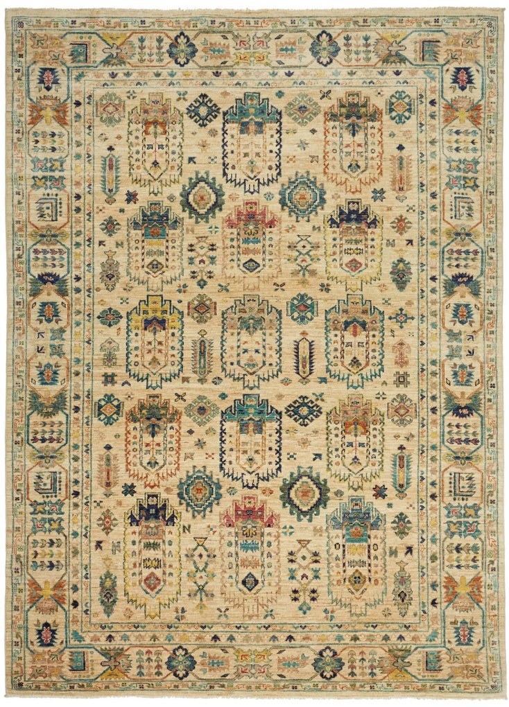 Samarkand Tappeto 170x230 Beige (Pakistan) Annodato A Mano