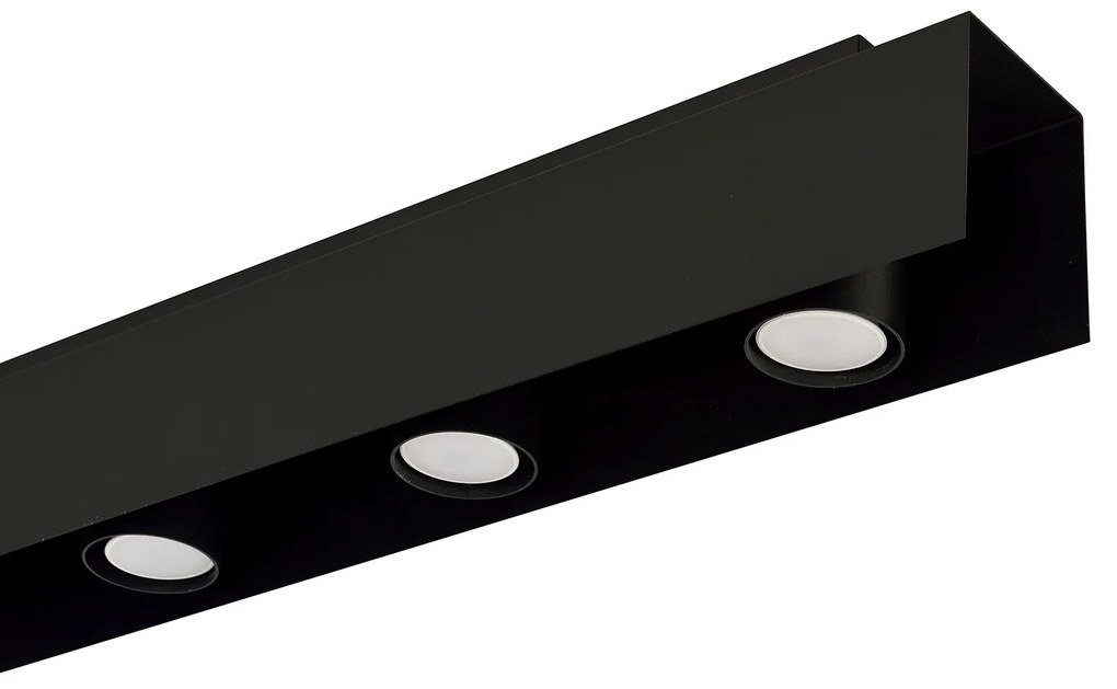 Plafoniera Moderna 5 Luci Cassiopea In Acciaio Nero