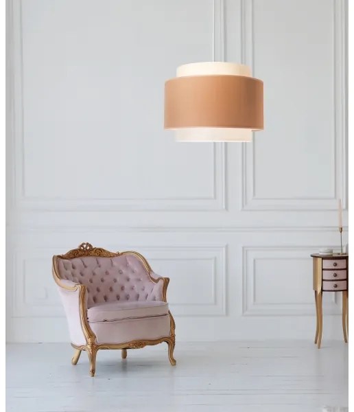 Duolla - Lampadario a sospensione con filo SOHO 1xE27/40W/230V diametro 40 cm beige/color crema