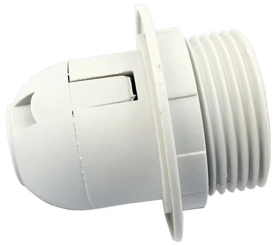 Portalampada E27 Bianco 250V in Plastica con anello Aigostar