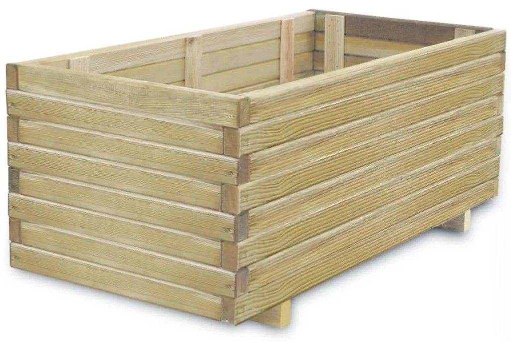 Letto Rialzato 100x50x40 Cm İn Legno Rettangolare /