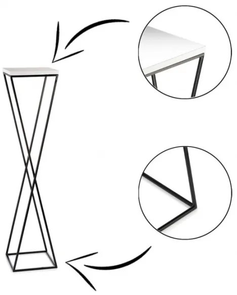 Portafiori LOFT 100x24 cm nero/bianco