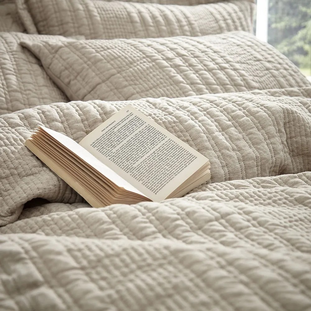 Biancheria da letto singola beige 135x200 cm Tamba Stripe - Pineapple Elephant