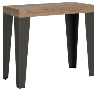 Consolle 90x40 cm Allungabile Fino a 3 metri Flame Quercia Natura da 14 posti