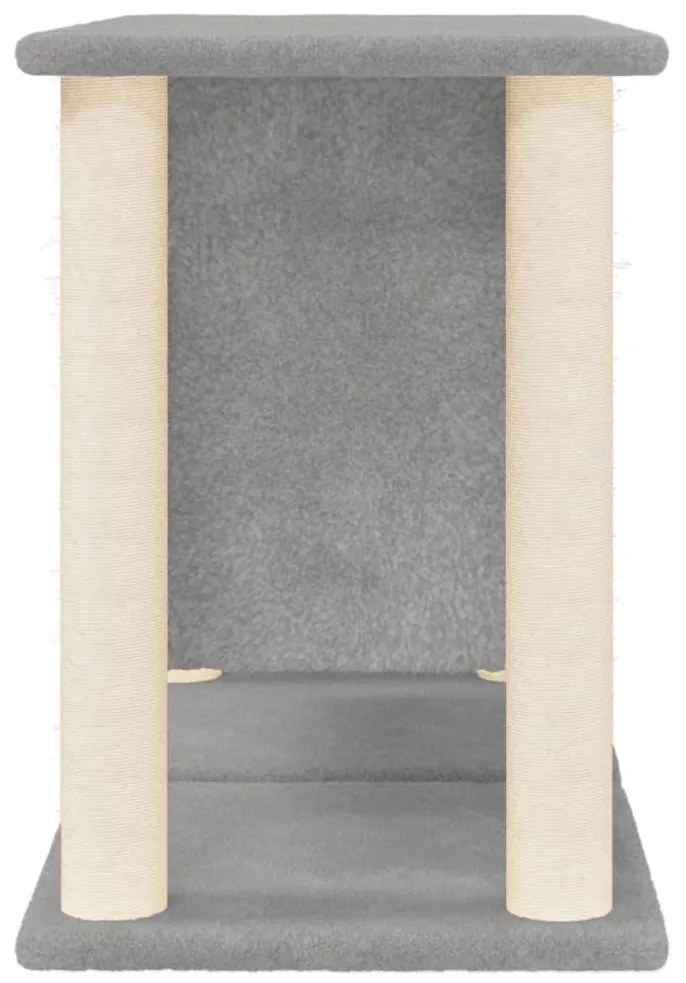 Albero per gatti con tiragraffi in sisal grigio chiaro 50 cm