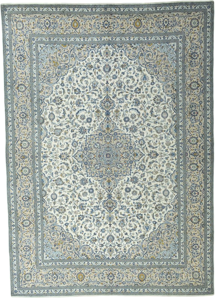 Kashan Tappeto persiano 300 x 420 Beige (Iran) Annodato A Mano