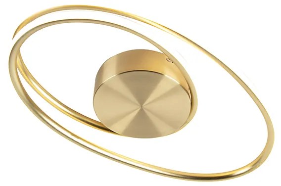 Plafoniera di design oro con LED dimmerabile a 3 livelli - Rowan