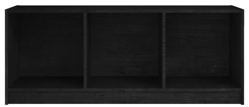 Mobile porta tv nero 104x33x41 cm in legno massello di pino