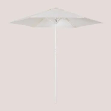 Ombrellone In Tessuto E Aluminium (ø235 Cm) Jaden Gardenia Bianco - Sklum