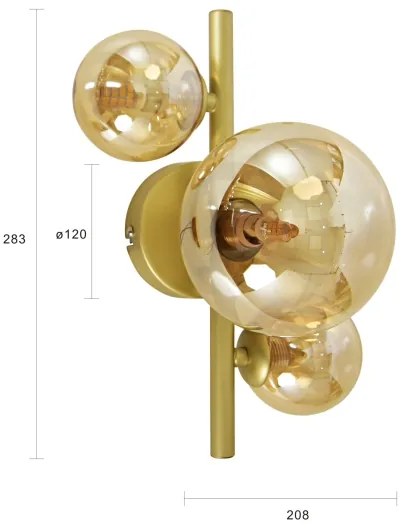 Brilagi - Applique a LED MILLA 3xG9/3W/230V oro