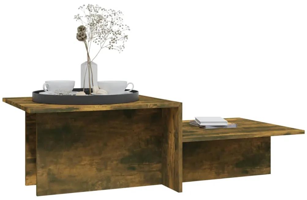 Tavolino salotto rovere fumo 111,5x50x33cm legno ingegnerizzato