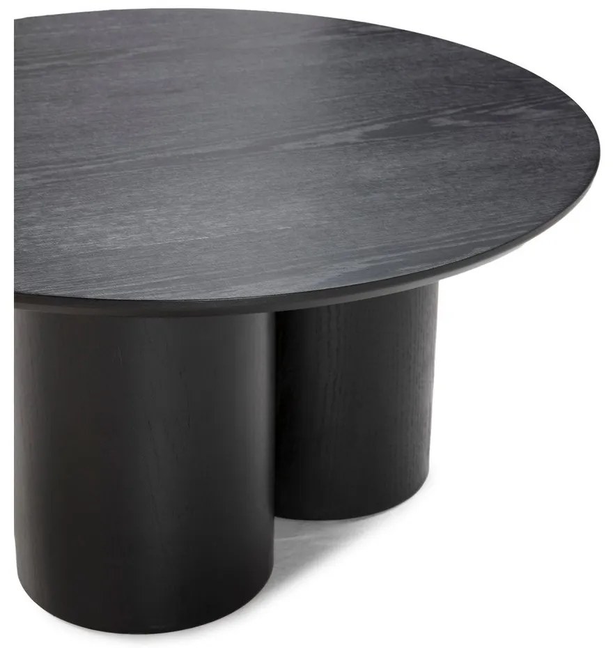 Tavolino da salotto rotondo nero ø 80 cm Lua – MOME