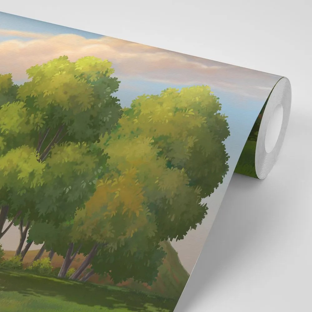 Carta da parati – Paesaggio verde