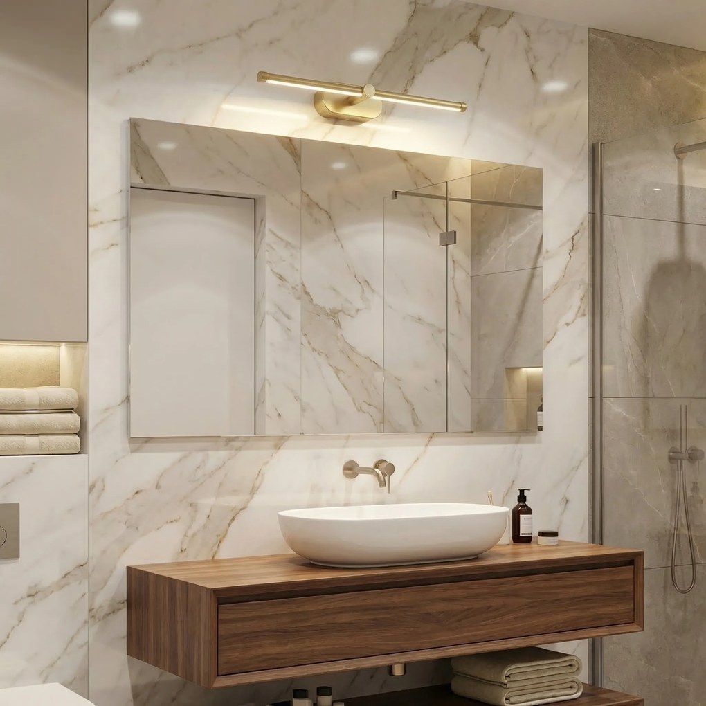 Applique da bagno LED APP1892-1W 40 cm BRUSH GOLD