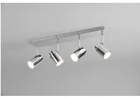 Barra Lineare 4 Faretti Spot Orientabili Metallo Cromo Angelo Trio Lighting