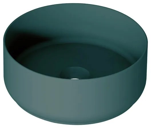 Lavabo da appoggio Lavabo d'appoggio in ceramica tondo in ceramica L 36 x P 36 x H 12 cm verde