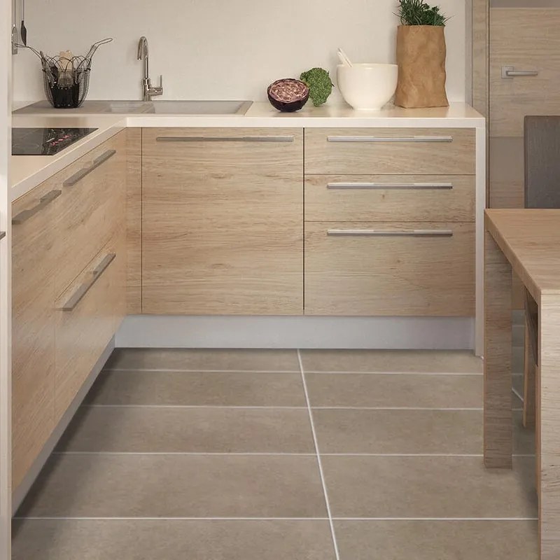 Piastrella da pavimento e rivestimento interno 50 x 100 cm Sp. 3.5 mm rettificato Concrete in gres porcellanato tabacco opaco traffico intenso (pei 4/5) R9