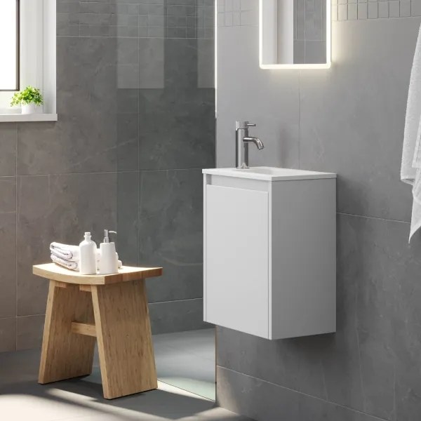 Mobile da bagno con lavabo COMO 40 cm bianco opaco