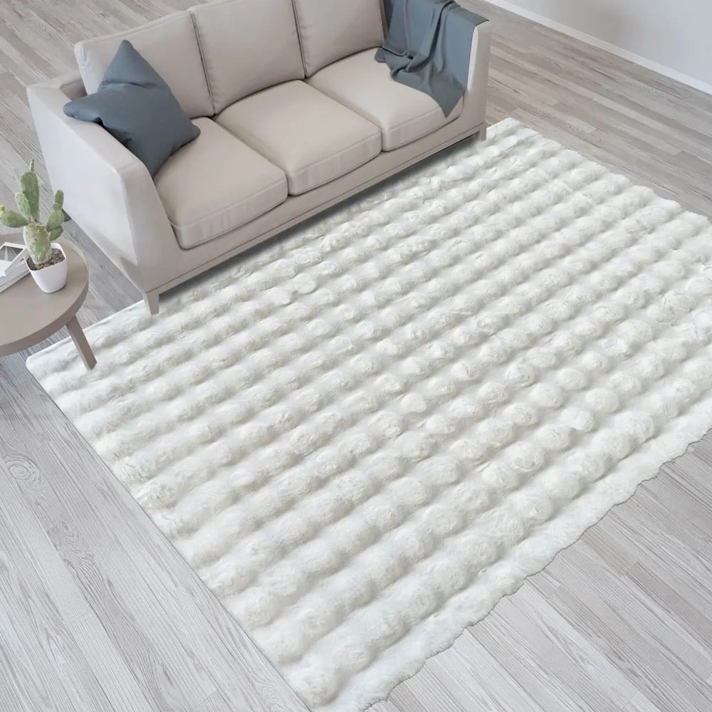 Tappeto bianco lavabile 150x230 cm Bubble White - Mila Home