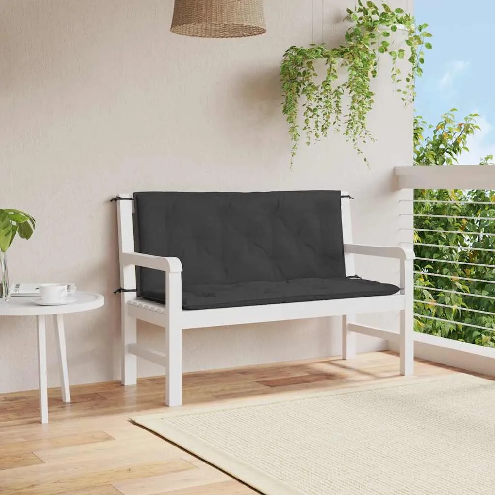 Cuscino Per Panca Nero 120x(50+50)x7 Cm İn Tessuto Oxford /