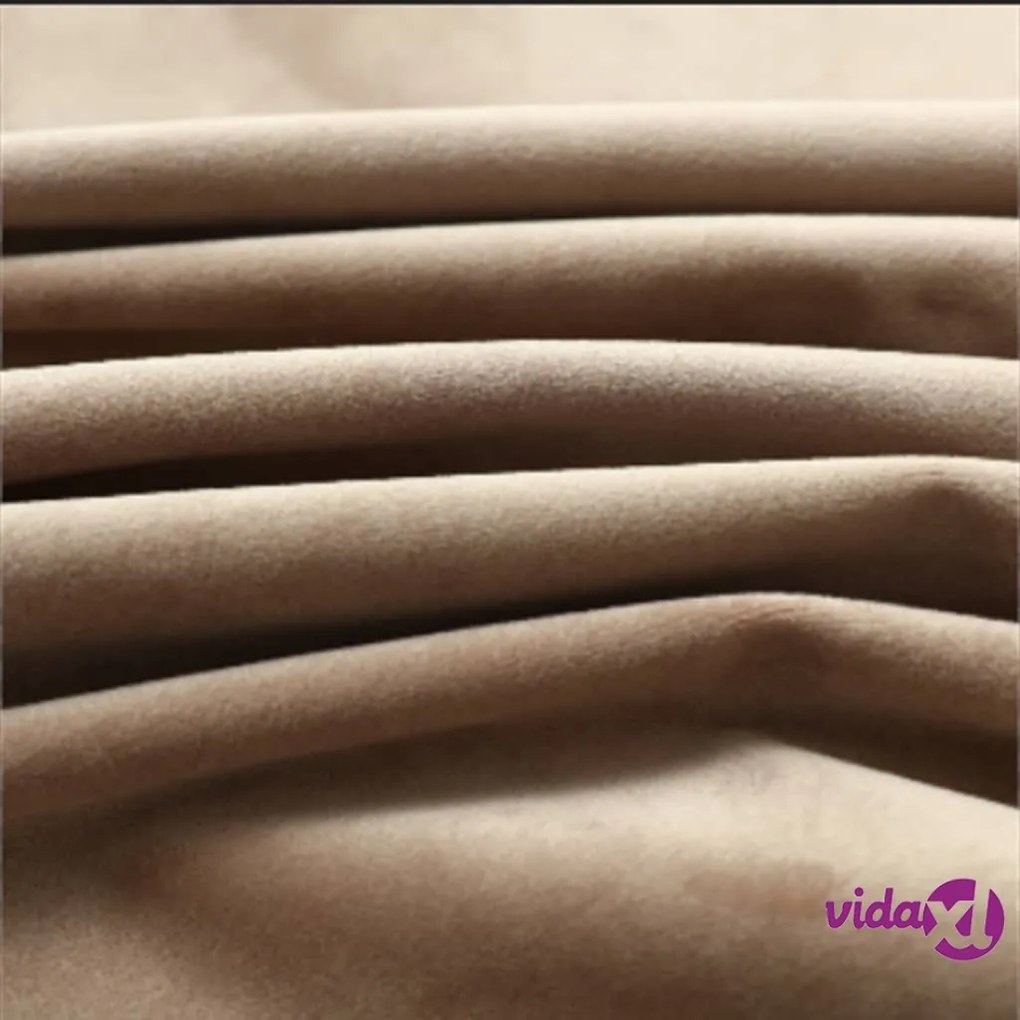 vidaXL Tenda Oscurante con Anelli in Metallo Velluto Beige 290x245 cm