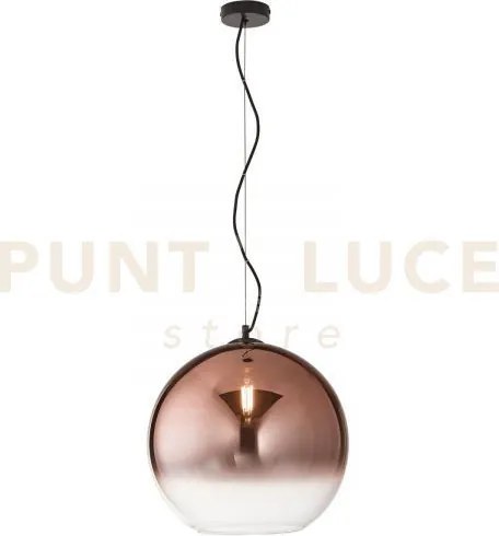 Lampadario a sospensione marte rame 1 luce attacco e27 40x40x160,2c...