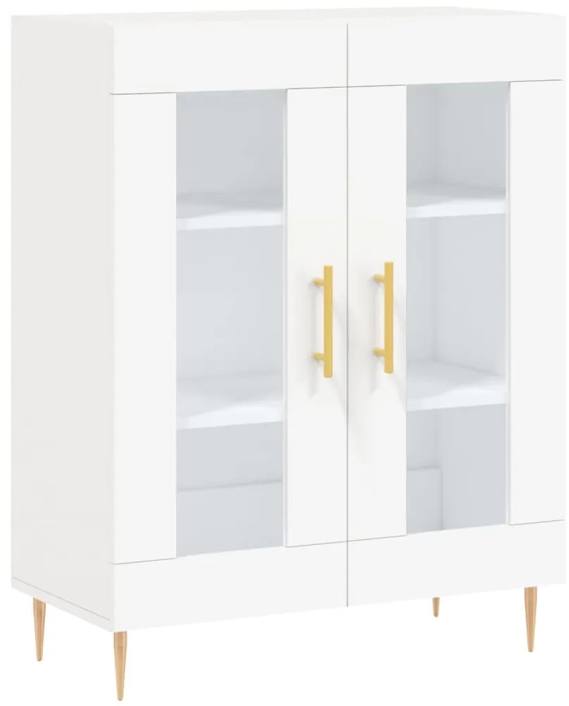 Credenza bianca 69,5x34x90 cm in legno multistrato