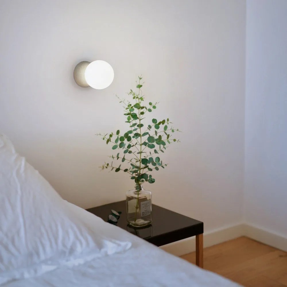 Lampada da parete grigia, altezza 10 cm Creta - SULION