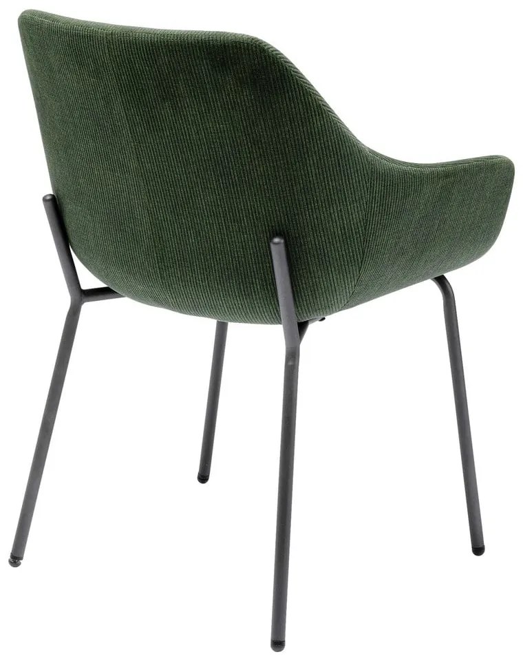 Set di 2 sedie in velluto verde con braccioli Avignon - Kare Design