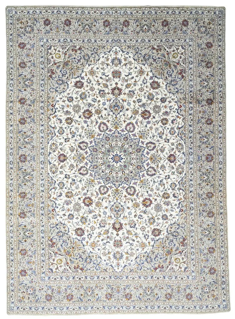 Kashan Tappeto persiano 350 x 250 Beige (Iran) Annodato A Mano