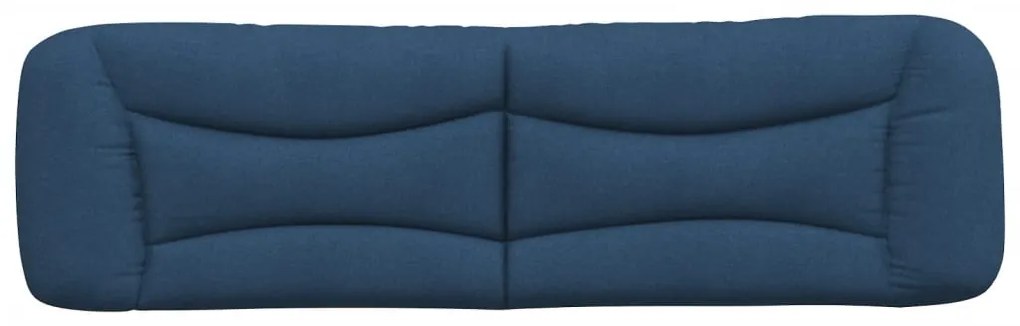 Cuscino testiera blu 180 cm in tessuto