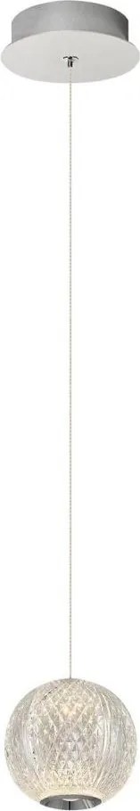 Lampadario LED su cavo CREMONA LED/5W/230V 3000K cromo opaco