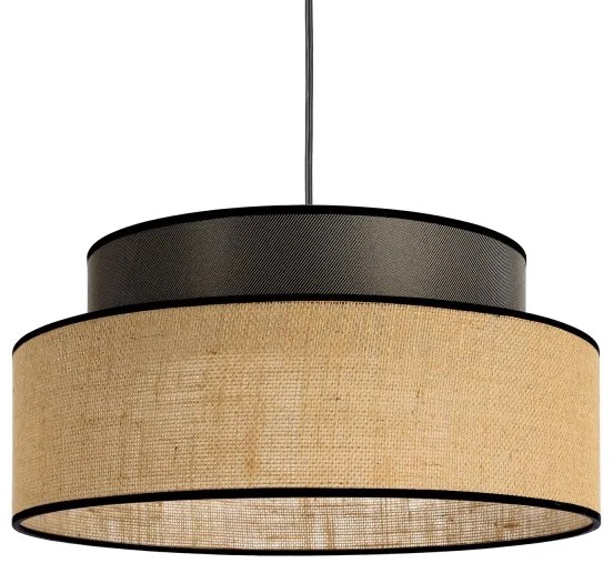 Lampadario a sospensione con filo BOHO 1xE27/60W/230V diametro 40 cm marrone/beige